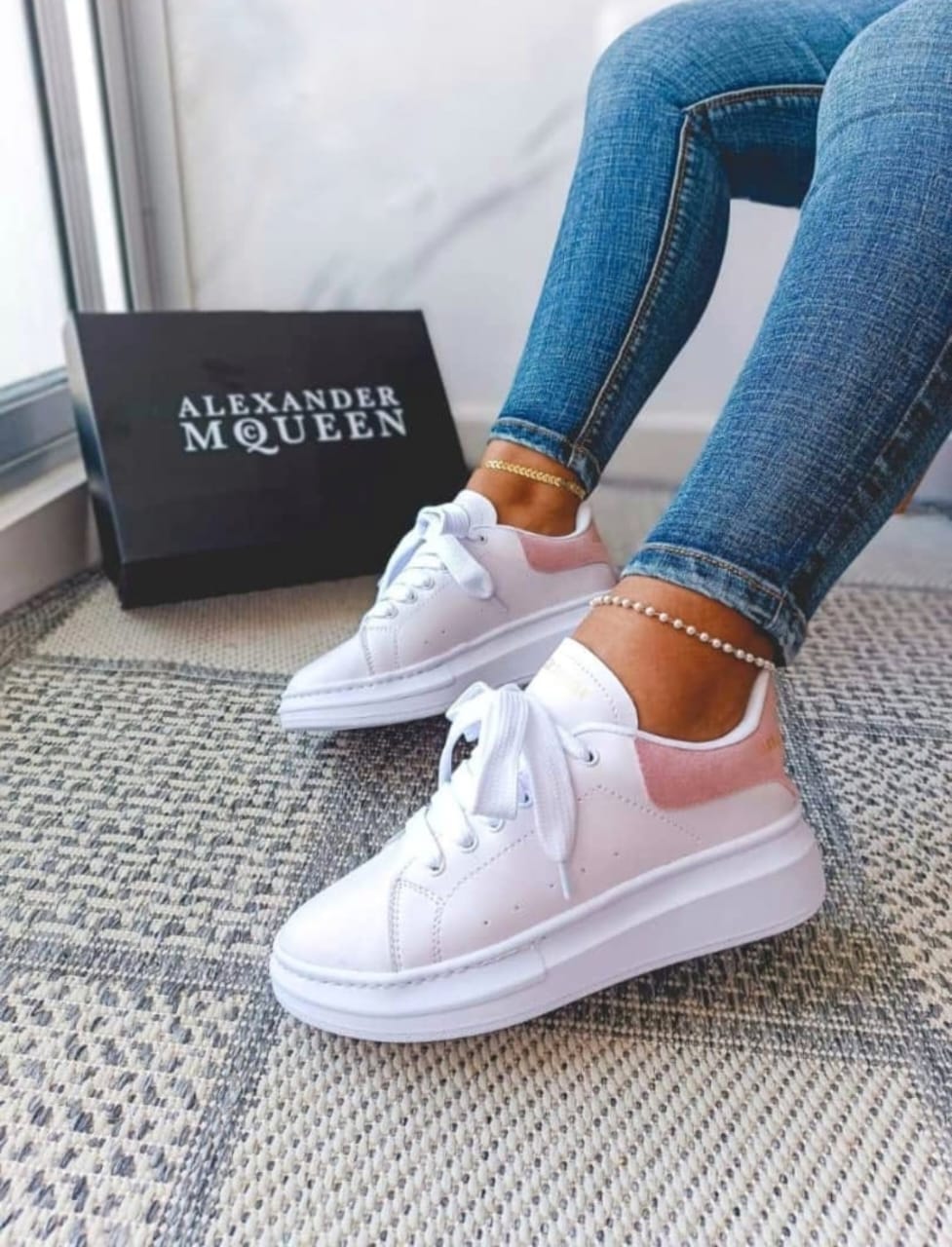 Alexander McQueen😎Blanco Rosado Mt